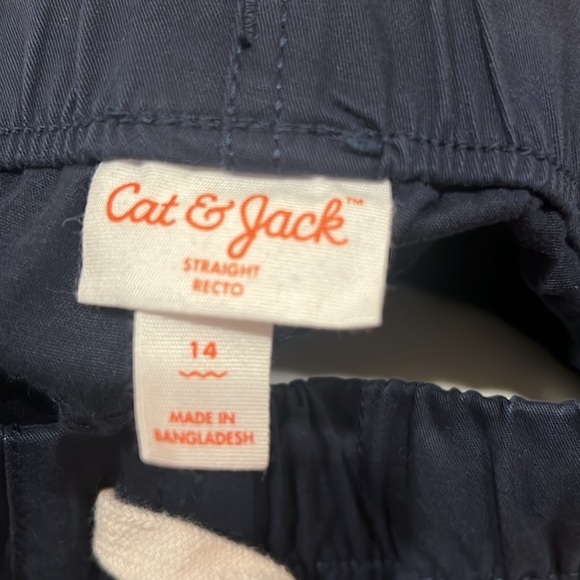 Cat & Jack Boys' Stretch Straight Fit Pull-On Woven Pants- color Navy Size 14 - Picture 5 of 5
